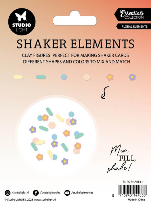 2 Pack - Studio Light Essential Shaker Elements 6/Pkg-Nr. 11, Floral Elements - SSHAKE11
