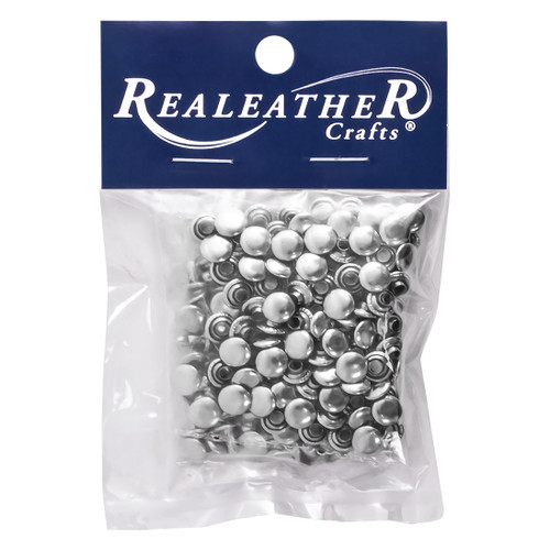 3 Pack Realeather Small Rivets 100/Pkg-Nickel BR20000 - 870192002294
