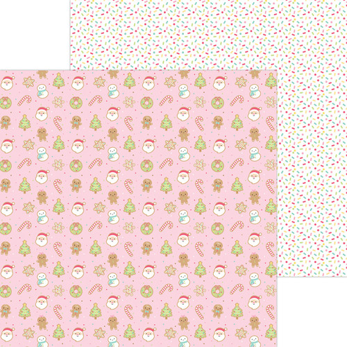 25 Pack Gingerbread Kisses Double-Sided Cardstock 12"X12"-Cookies For Santa DBGBK12-8325 - 842715083257