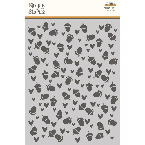 3 Pack Acorn Lane Stencil 6"X8"-Acorn Love AL21029 - 810112385533