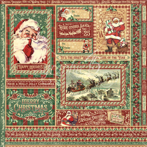 15 Pack Letters To Santa Double-Sided Cardstock 12"X12"-Holly Jolly Expres LTS450-2691