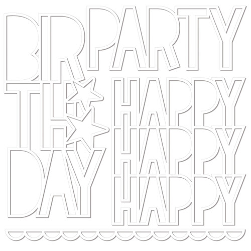 3 Pack Bella Blvd Birthday Bash Cut-Outs-Happy Happy Happy BB2738