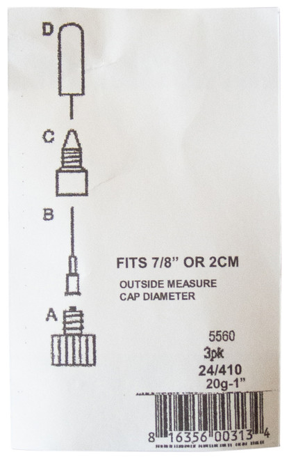 2 Pack - Fineline 20 Gauge 1" Applicator Tip 3/Pkg-24/410 Blue Band - FL5560 2 Pack - Fineline 20 Gauge 1" Applicator Tip 3/Pkg-24/410 Blue Band - FL5560