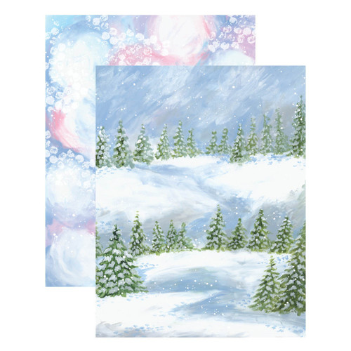 2 Pack Stampendous Quick Card Backgrounds-Holiday Hugs Winter Splash QC008