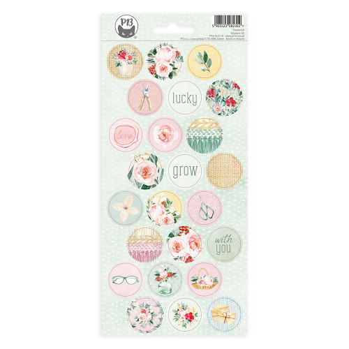4 Pack - Flowerish Cardstock Stickers-#03 - P13FLO13 - 5905523082302