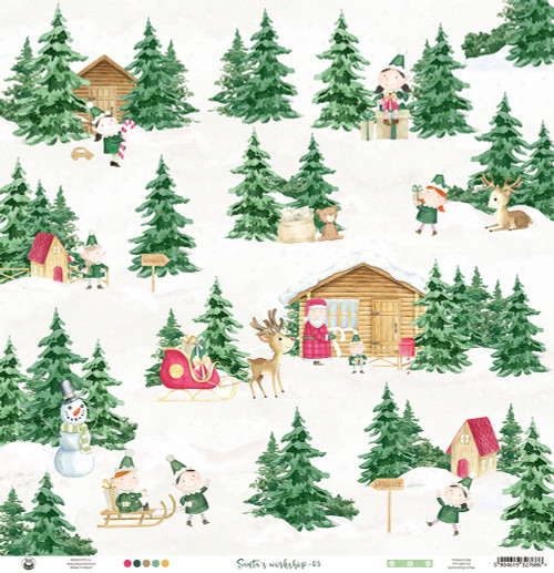 10 Pack Santa's Workshop Double-Sided Cardstock 12"X12"-#03 13SAN12-3