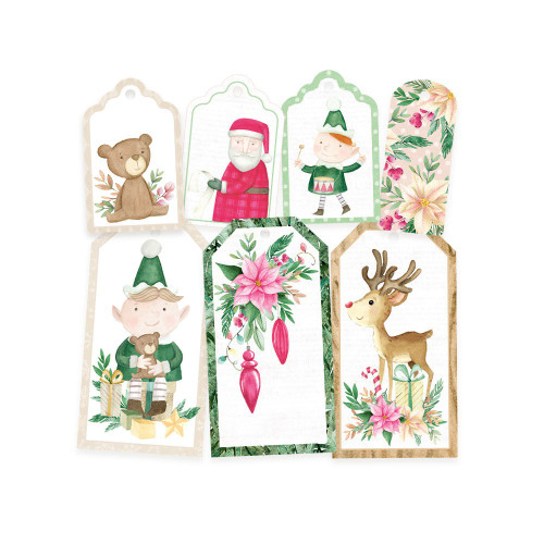 4 Pack Santa's Workshop Double-Sided Cardstock Tags 7/Pkg-#03 P13SAN23