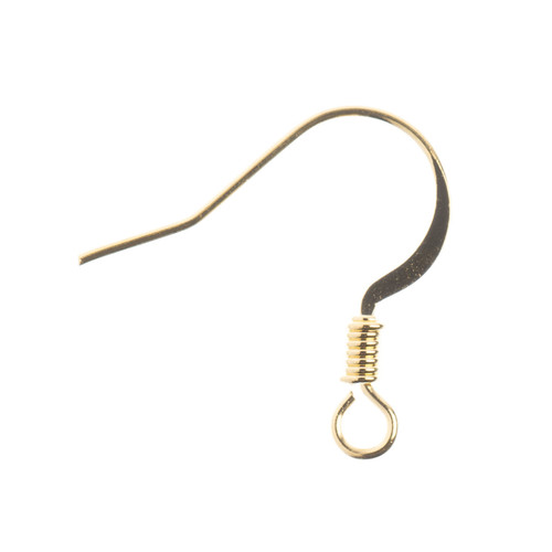 3 Pack John Bead Earwire with Coil 60/Pkg-Gold 1401026