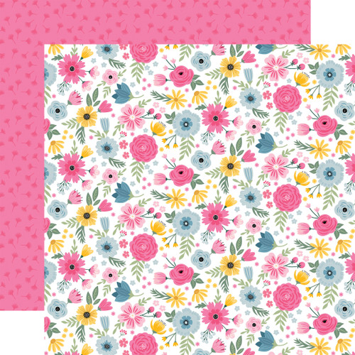25 Pack Fairy Garden Double-Sided Cardstock 12"X12"-Enchanted Florals EPFG12-8004 - 691835238210