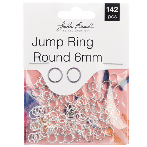 3 Pack John Bead Jump Ring Round 6mm 142/Pkg-Silver 1401004 - 665772203006