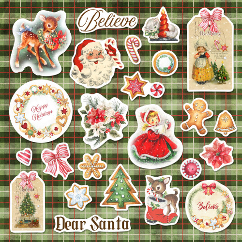 3 Pack Dear Santa Ephemera Cardstock Die-CutsMP-61288