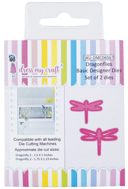 3 Pack Dress My Craft Basic Designer Dies-Dragonflies DMCD6567 - 194186018420