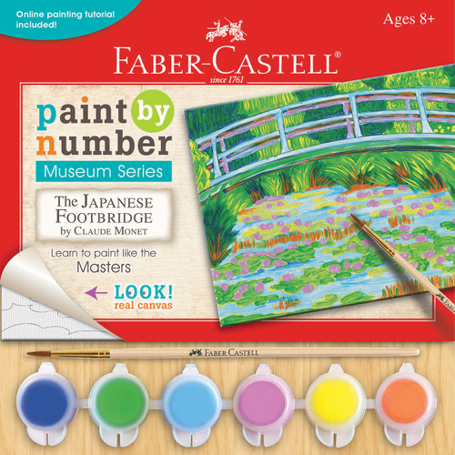 3 Pack Faber-Castell Museum Series Paint By Number Kit 6"X8"-The Japanese Footbridge PBNMS-14302
