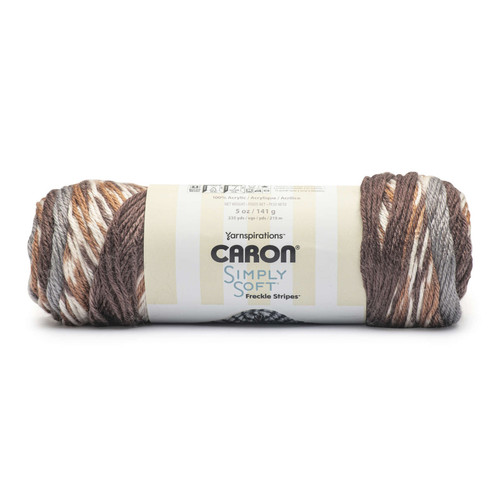 3 Pack Caron Simply Soft Freckle Stripes Yarn-Sienna 291075-75002 - 057355534728