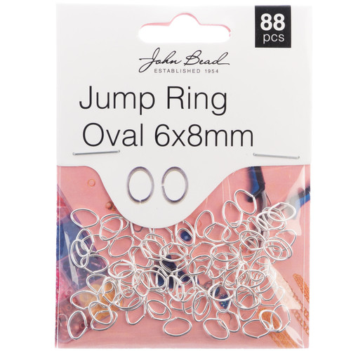 3 Pack John Bead Jump Ring Oval 8x6mm 88/Pkg-Silver 1401024 - 665772203198