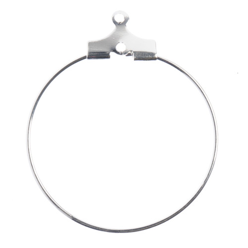 3 Pack - John Bead Earring Hoop Medium 25mm 12/Pkg-Silver - 1401060