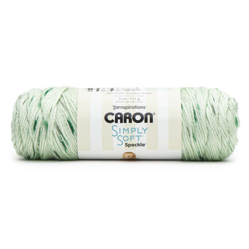 3 Pack - Caron Simply Soft Speckle Yarn-White Sage - 294961-61017 - 057355483019
