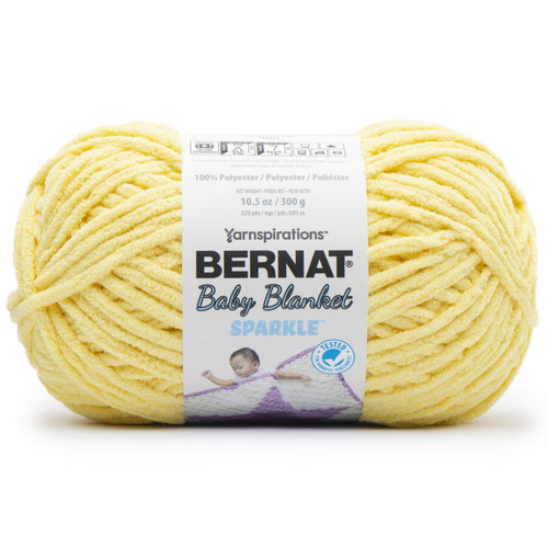 2 Pack Bernat Baby Blanket Sparkle Yarn-Sunshine 161271-71003 - 057355480520