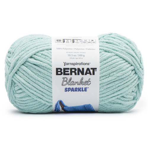 2 Pack - Bernat Blanket Sparkle Yarn-Aqua - 161270-70008 - 057355480629
