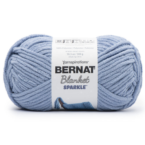 2 Pack - Bernat Blanket Sparkle Yarn-Dusty Blue - 161270-70013 - 057355480674