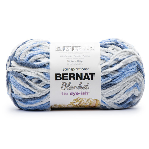 2 Pack - Bernat Blanket Tie Dye-Ish Yarn-Blue Skies - 166060-60009 - 057355484559