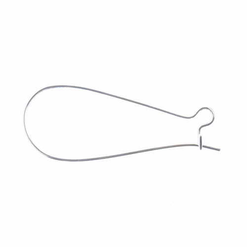 3 Pack - John Bead Earwire Kidney Large 33x15mm 34/Pkg-Silver - 1401048