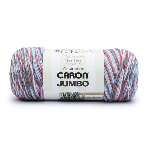 2 Pack Caron Jumbo Print Yarn-Berry Ice 294009-09044 - 057355457904