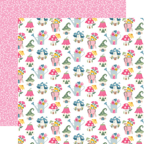 25 Pack Fairy Garden Double-Sided Cardstock 12"X12"-Dreamy Fairy Garden EPFG12-8008 - 691835238616