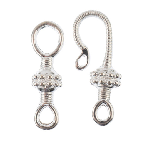 3 Pack John Bead Bali Style Hook Clasp Set 25mm 4/Pkg-Silver 1401079