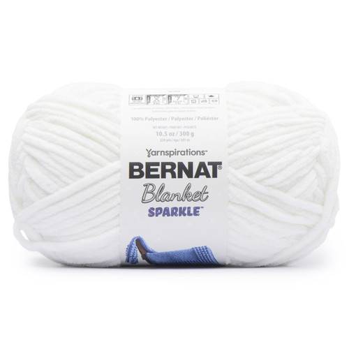 2 Pack Bernat Blanket Sparkle Yarn-White 161270-70006 - 057355480605