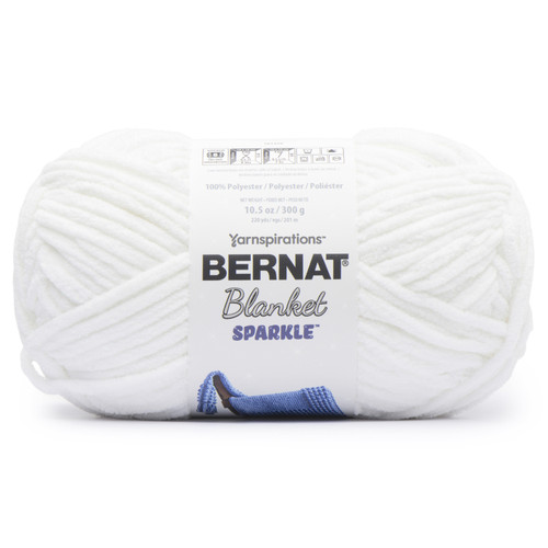 2 Pack - Bernat Blanket Sparkle Yarn-White - 161270-70006 - 057355480605