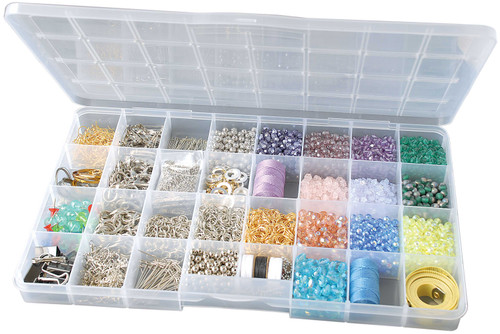 3 Pack - The Beadery 32 Compartment Storage Box-13.75"X8.625"X1.375" - 2176