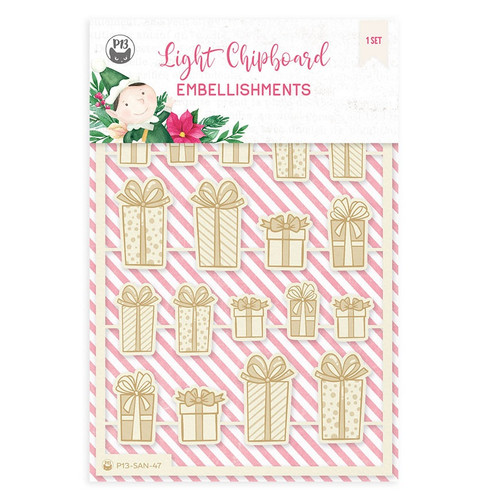 3 Pack - P13 Die-Cut Chipboard Embellishments 4"X6"-#04 - P13SAN47 - 5904619327952