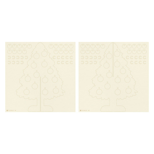 3 Pack - Santa's Workshop Light Chipboard 3D Base 8"X8"-Christmas Tree - P13SAN50 3 Pack - Santa's Workshop Light Chipboard 3D Base 8"X8"-Christmas Tree - P13SAN50
