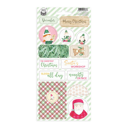 3 Pack Santa's Workshop Chipboard Stickers 4.1"X8.7"-#02 P13SAN35 - 5904619327877