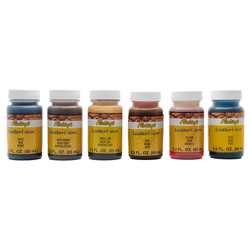 Fiebings Leather Dye 2oz 6/Pkg-Assorted - F2120-06