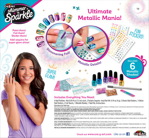 4 Pack - Cra-Z-Art Shimmer 'N Sparkle Metallic Rainbow Nail Art Kit- - 655404 4 Pack - Cra-Z-Art Shimmer 'N Sparkle Metallic Rainbow Nail Art Kit- - 655404