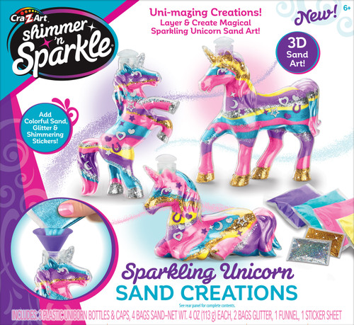 4 Pack - Cra-Z-Art Shimmer 'N Sparkle Sand Creations Kit-Sparkling Unicorn - 179394 - 884920179394 4 Pack - Cra-Z-Art Shimmer 'N Sparkle Sand Creations Kit-Sparkling Unicorn - 179394 - 884920179394