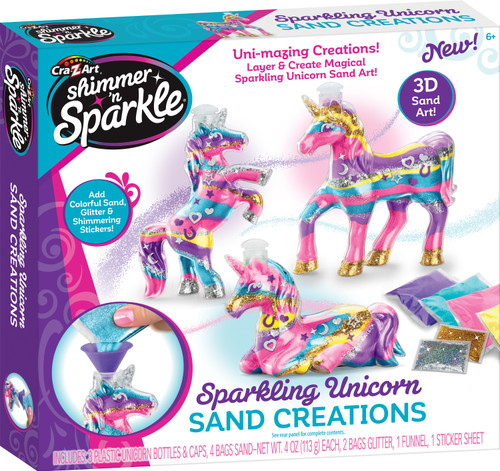 4 Pack - Cra-Z-Art Shimmer 'N Sparkle Sand Creations Kit-Sparkling Unicorn - 179394 4 Pack - Cra-Z-Art Shimmer 'N Sparkle Sand Creations Kit-Sparkling Unicorn - 179394