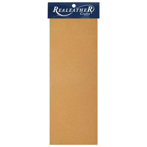 Realeather(R) Crafts Leather Trim Piece 9"X3"-Gold C0903-33 - 870192001983