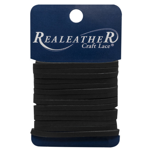 Realeather(R) Crafts Latigo Lace 1/8"X4yd-Black - ROC04-1000 - 870192001310