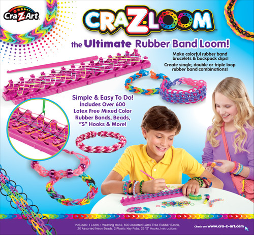 4 Pack Cra-Z-Art Cra-Z-Loom Rubber Band Loom Kit-Unicorn And Neon Assortment 191284