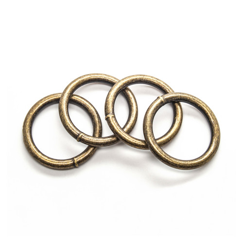 Realeather(R) Crafts 2" Brass Rings 4/Pkg-Antique Brass BRI02041