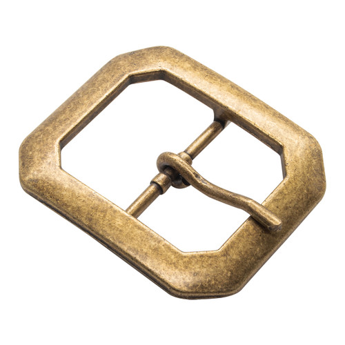 Realeather(R) Crafts Clipped Corner Belt Buckle-Antique Brass BU183011