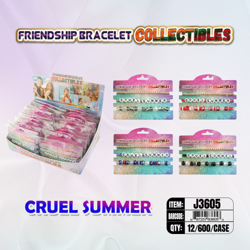 3 Pack Collectible Friendship Bracelet-Cruel Summer J3605 - 887257836053