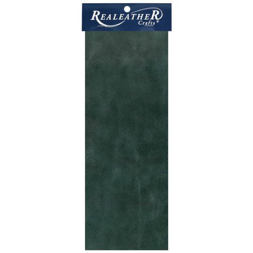 Realeather(R) Crafts Leather Trim Piece 9"X3"-Pacific Green - C0903-744 - 870192017328