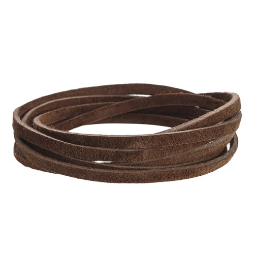 3 Pack - Realeather(R) Crafts Suede Lace 1/8"X8yd-Chocolate - SOS08-2003