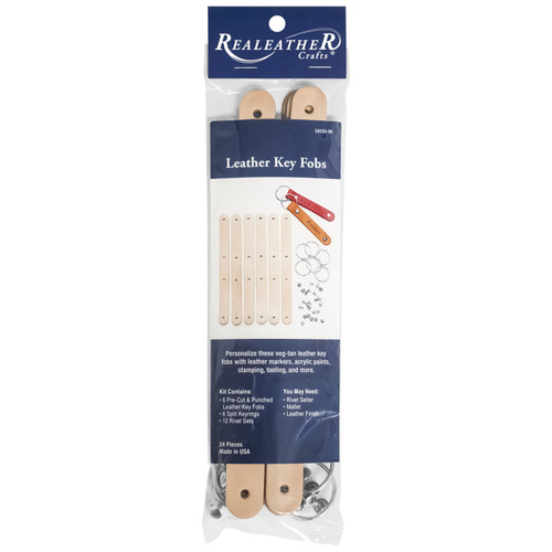 Realeather(R) Crafts Key Fob Kit 6/PkgC4153-06 - 870192017380