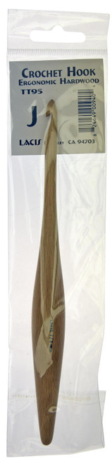 2 Pack Lacis Ergonomic Hardwood Crochet Hook 7"-Size J10/6mm TT95-J - 824649009404