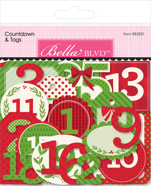 2 Pack Bella Blvd Cardstock Ephemera-Tags, Merry Little Christmas BB2831 - 819812015795